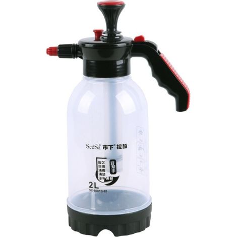 Pulvérisateur manuel à pression de 2L, arrosoir en plastique transparent pour jardinage, pulvérisateur portable pour mousse et humidification (1/4)