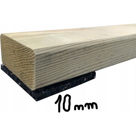 10 mm Gummi-Terrassenpads zum Ausgleichen von Balken, rutschfest, 10 Stück. (1/5)