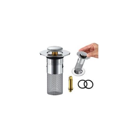 Filtro da cucina, scarico per lavello, tappo universale per lavello, scarico a scomparsa per lavello, filtro anti-intasamento con cestello filtrante - Crezuo