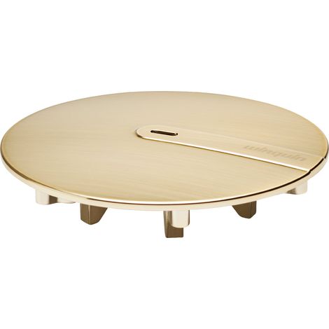 Wirquin – Bonde de douche SLIM+ Ø90mm – Dôme en ABS or brossé – Finition design – Garantie 10 ans – Pour entretien sans acide sulfurique