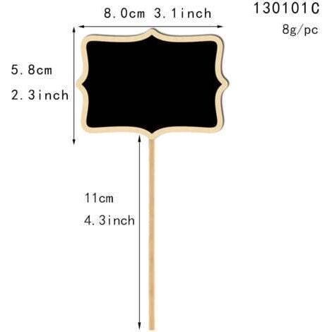 NALOOKAMIC  (Rectangulaire avec coins)Étiquette de Jardin 30 Pieces T-Type Étiquettes Plantes en  Imperméable Etiquettes de Plantes en Ardoise pour Jardin Graines Arbres Herbes Fleurs