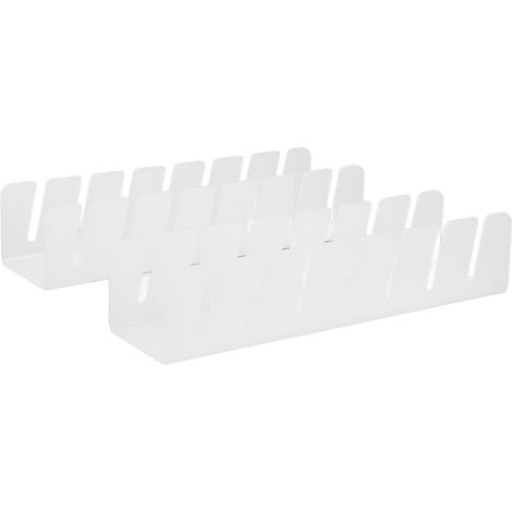 Lot de 2 présentoirs et organisateurs pour casquettes de baseball, en acrylique blanc, pour chambre ou placard. (1/5)