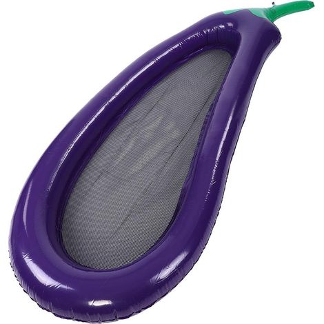 Matelas gonflable en PVC en forme d'aubergine pour piscine ou plage, matelas flottant (1/5)