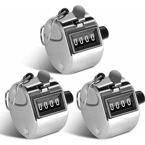 3 Pièces Compteur Manuel 4 Chiffres Compteur de Passage pour Compteur de Personnes, Sport de Golf, École des Formateurs (1/4)