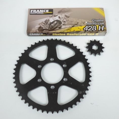 Kit chaîne France Equipement pour Moto Yamaha 125 DTMX 1976 à
