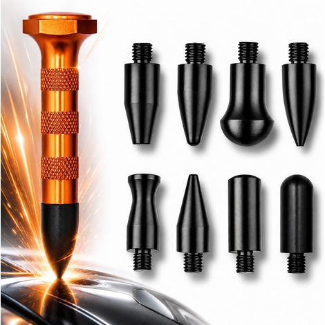 Kit de 9 outils pour réparation de bosses sur carrosserie, sans peinture (1/5)