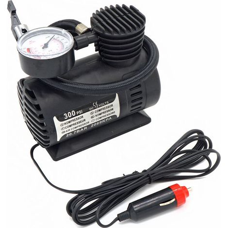 Neue tragbare Mini-Auto-Luftpumpe mit 300 psi, 12 V, elektrische Mini-Luftpumpe für den Notfall, zum Aufpumpen von Autoreifen – Schwarz