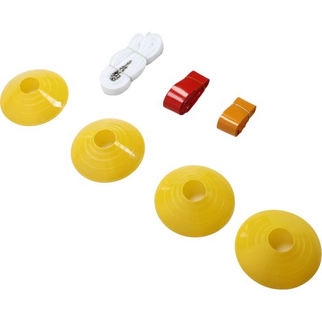 Flag-Football-Set für 10 Spieler: Gürtel, Fahnen, 10 Gürtel, 30 Fahnen und 4 rote und gelbe Hütchen. (1/5)