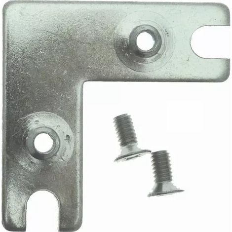 EQUERRE DE FIXATION POUR CADRE ALU LIVRE AVEC 2 VIS ZINGUEES