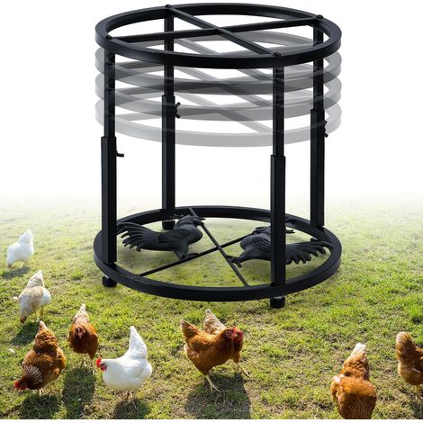 Support en métal pour Abreuvoir à Poulet, 4 hauteurs réglables, Base en Fer Robuste, Conception antidérapante pour seaux Ronds et carrés, Garde Le poulailler Sec et Propre (1/5)