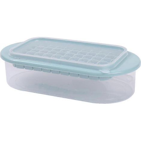 Flexible Silikon-Eiswürfelformen mit Deckel und Aufbewahrungsschale – 26 Stück – blau (1/5)