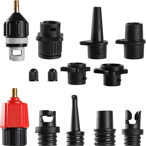 Adaptateur de Pompe Sup Gonflable, Adaptateur de Valve de Paddle Board Sup avec 9 Buses de Pompe à air Standard conventionnelles pour Sup Gonflable Adaptateur de Pompe de Bateau Gonflable (1/5)