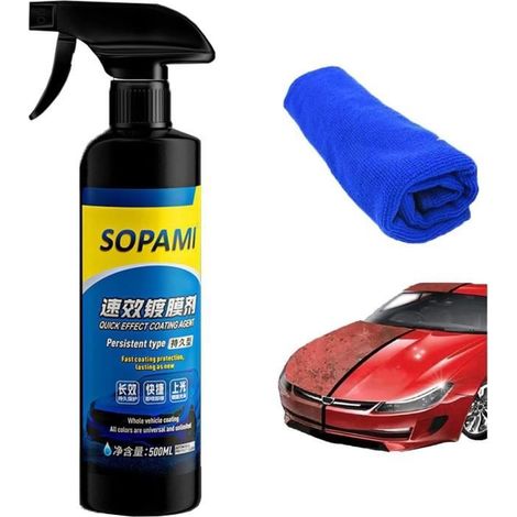 Spray for voiture Sopami, agent de revêtement à effet rapide Sopami, spray de revêtement for voiture rapide haute protection, 500ml (1/4)