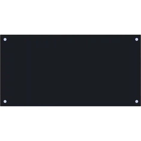 Protector antisalpicaduras para cocina 80 x 40 cm diseño elegante en vidrio templado negro 020046343 (1/5)