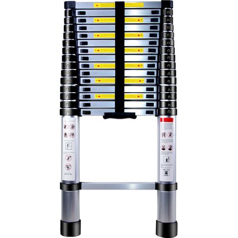 Échelle Télescopique de 4.7M Échelle Escamotable Réglable en Aluminium Échelle Pliable Portable 15 Marches (1/4)