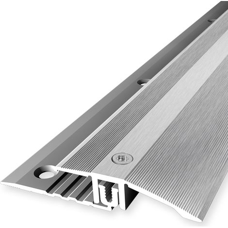 PROVISTON Übergangsprofil Laminatprofil Breite: 44 mm Höhenausgleich: 6.5 - 16 mm Länge: 1000 mm Aluminiumprofil Silber 1 Stück (1/5)