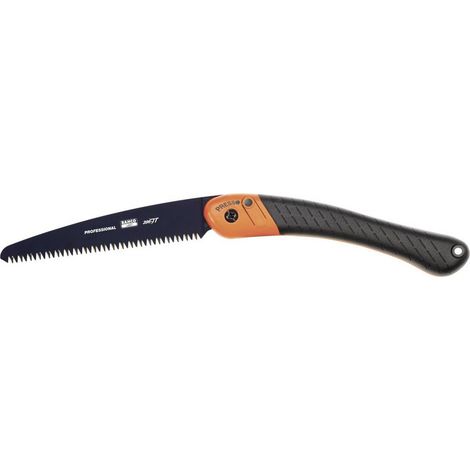 Bahco 198mm Folding Arboricultural Saw with Bi-Material Handle and Locking System for Vineyards, Orchards, and Winter Green Wood Cutting