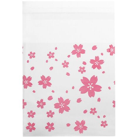 100 Pcs Sacs à Bonbons Petits Sachets Biscuits Sac Fleur Modèles Pâtisserie Sacs en Plastique pour le Mariage Cadeau de Fête d'Anniversaire(77CM) (1/4)