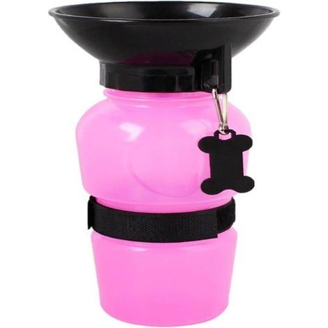 pair Gourde pour chien, bouteille d\\'eau avec gamelle intégrée, idéale pour les sorties en extérieur et les voyages (1/4)