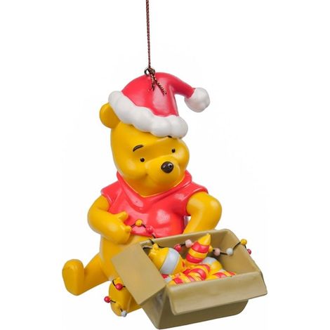 DISNEY Decorazione Winnie The Pooho Con Cappello Babbo Natale 3D
