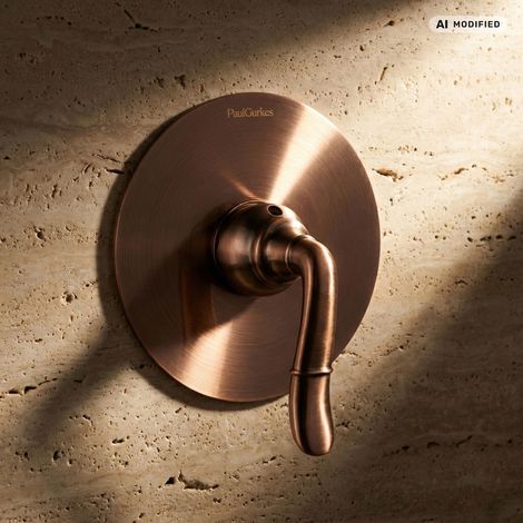 Robinet encastré monocommande PaulGurkes Nostalgie en bronze rouge cuivré (1/5)