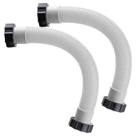 Lot de 2 tuyaux de pompe de filtre à sable de piscine, tuyau d'interconnexion avec écrous pour Intex, système de saumure de pompe de filtre de 40,6 cm et filtre à sable, pour piscine (1/5)