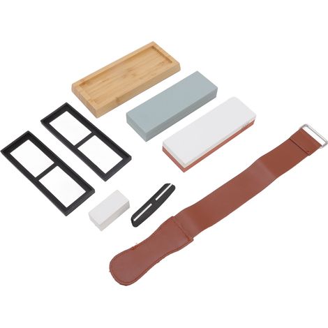 Kit de 8 pierres à aiguiser, haute densité, design professionnel, pour cuisine maison et restaurant(Troisième trimestre : Nouveaux produits en septembre) (1/5)