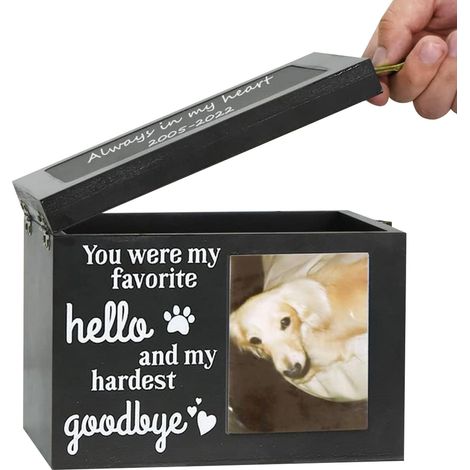 Urnes pour animaux de compagnie - Urne pour animaux de compagnie - Urnes commémoratives pour animaux de compagnie - Boîte photo - Urne pour animal de compagnie - Souvenir, grandes urnes commémoratives (1/5)