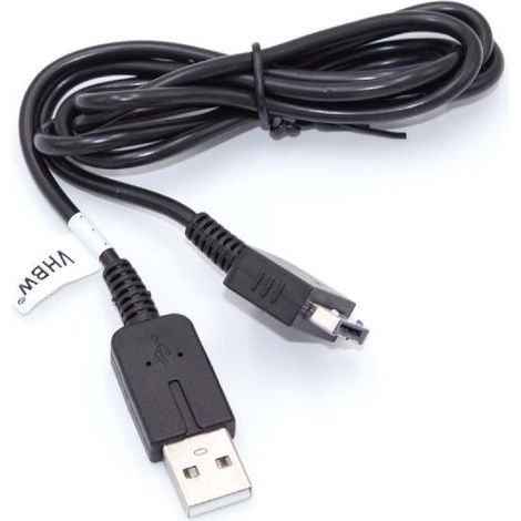 vhbw USB Kabel kompatibel mit Sony PS Vita PCH-1006 Spielekonsole - 2in1 Datenkabel / Ladekabel 1,2m Lang