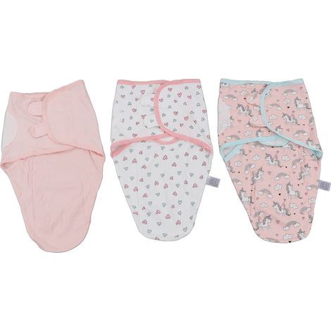 Lot de 3 langes de bébé ajustables pour nouveau-nés, sac de sommeil enveloppant pour nourrisson 0‑2 mois, modèle A (1/5)