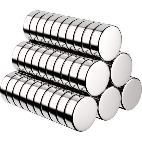 Lot de 60 aimants ronds en néodyme 10x3mm – Force de traction 0,8 kg – Boîte de rangement incluse – Pour surfaces métalliques - Incluse-10X3Mm (1/5)