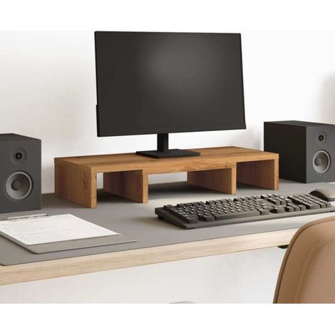 Verstellbarer Monitorständer, handgefertigt aus Eichenholz (1/5)