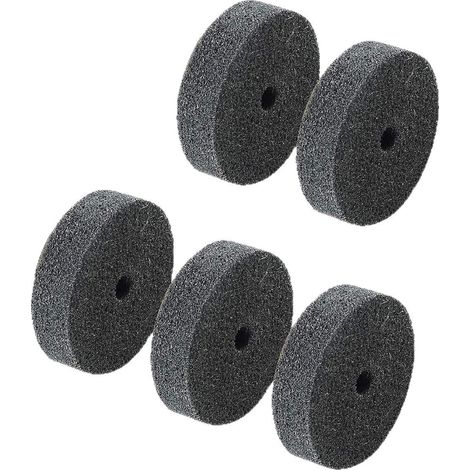 Juego de 5 discos de pulido de fibra de 3 pulgadas - Discos de pulido de fibra de repuesto con orificio para eje de 10 mm para amoladoras de banco (1/5)