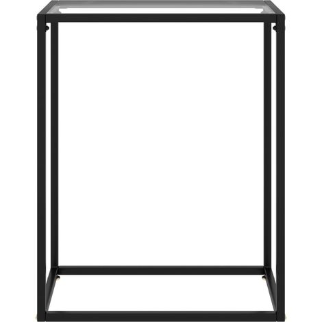 Table console，Table d'appoint，Bout de canapé，Meuble d'entrée Transparent 60x35x75 cm Verre trempé