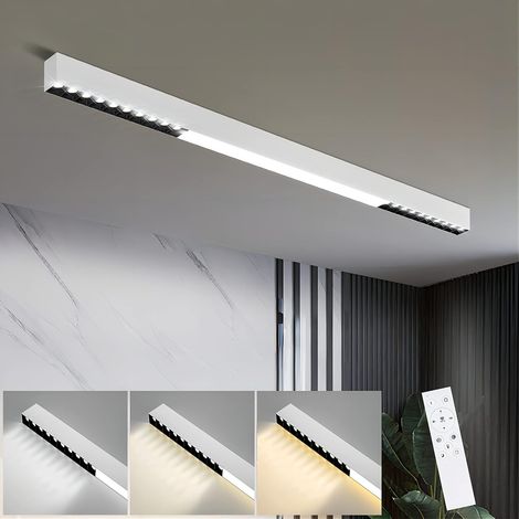 ZMH Plafonnier LED Salon - 58W Plafonnier Cuisine 107CM Longue Lampe de Salon Moderne Lampe de Bureau Plafond Dimmable avec Télécommande Eclairage de Plafond pour Bureau Chambre à coucher (1/5)