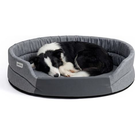 Panier pour Chien Imperméable et Antidérapant, Coussin pour Chien Entretien Facile, Matelas pour Chien sans Rebords à Entrée Basse, Lavable Jusqu'à 30 °C, Léger pour Voyage, Tailles L (1/5)