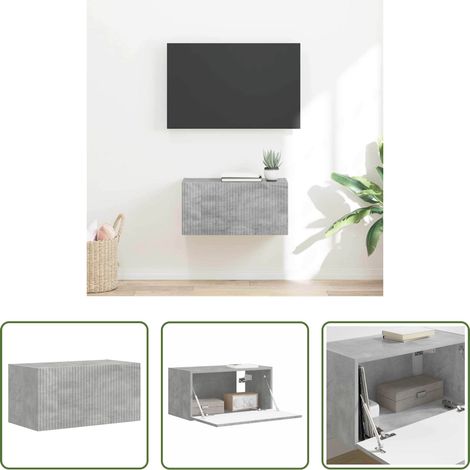 vidaXL Holzwerkstoff - TV-Wandschrank Beton 60 x 31 x 29,5 cm Holzwerkstoff (1/5)