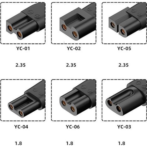 Lot de 6 adaptateurs secteur USB-C pour tondeuse à cheveux, rasoir et appareil de beauté électrique (db). (1/2)