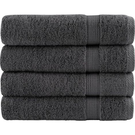 Serviettes de qualité supérieure SOLUND, lot de 4, anthracite, 50 x 100 cm, 600 g/m² (1/5)