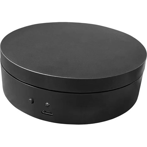 Supporto espositivo girevole a 360 gradi, 12 cm, capacità di carico 3 kg, supporto espositivo girevole elettrico, supporto espositivo rotondo, per esporre gioielli e orologi, piatto girevole motorizza (1/5)