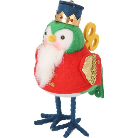 Décorations de Table de Noël en Peluche Oiseaux Mignons Ornements en Tissu Type3 (1/5)