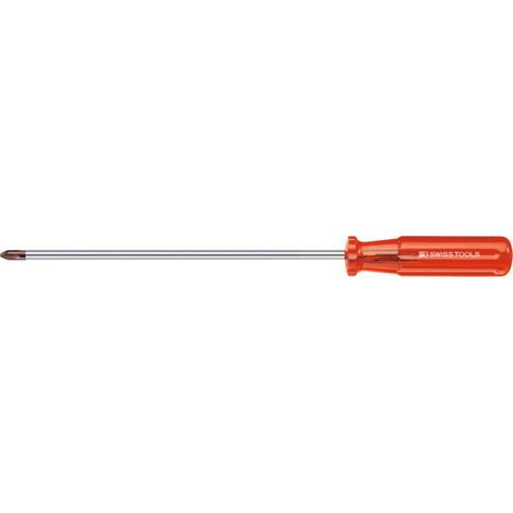 PB Swiss Tools Tournevis pour Phillips, long et avec manche en plastique, Taille empreinte cruciforme / Longueur lame: 2/300 mm