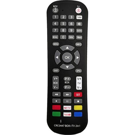 Mando a distancia universal por infrarrojos DVB-T2 – Para decodificadores de TV – Fácil de reemplazar – Largo alcance – Funciones completas