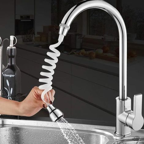 Cabeza de grifo giratoria 360°, extensor ahorrador de agua, tubo de extensión de grifo de cocina, regulador de chorro de filtro ahorrador de agua, cabeza de grifo para fregadero de cocina y ducha de b (1/4)