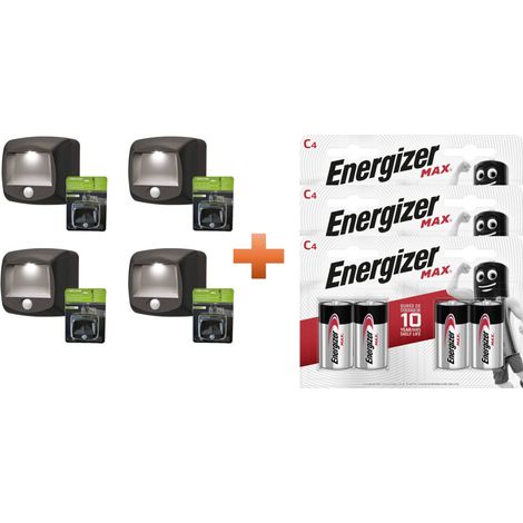 Mr Beams Treppenlicht-Set MB520 neutralweiß Batterielicht schwarz Nachtlichter (1/3)