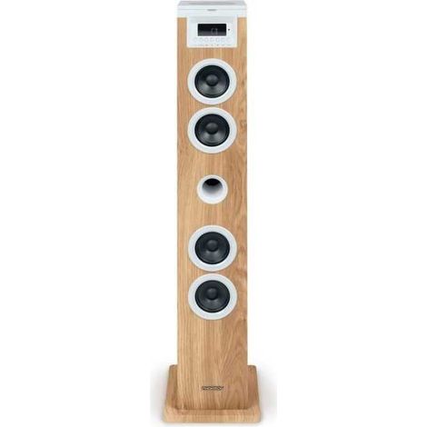 Altavoz columna multimedia Thomson DS121CD 60 W Bluetooth CD USB SD FM PLL blanco/madera 10 W RMS