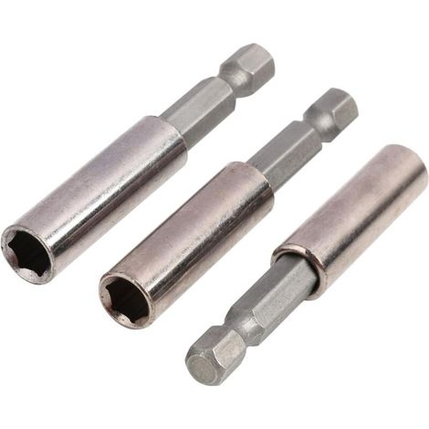 Lot de 3 Porte-Embouts Magnétiques Hexagonaux pour Tournevis et Perceuse à Percussion