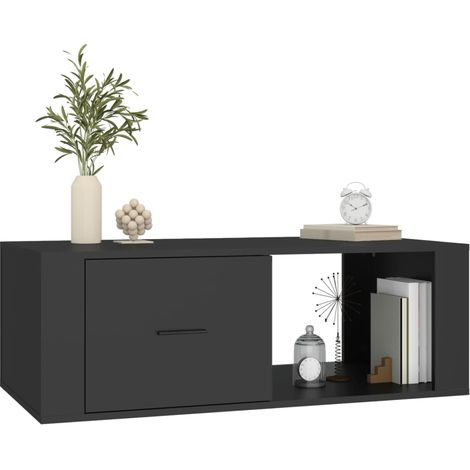 Table basse Noir 100x50,5x35 Bois d'ingénierie (1/5)