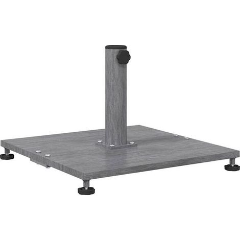 Pied de parasol, aspect bois gris foncé, 45 x 45 x 31 cm (1/5)