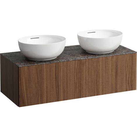 LAUFEN Il Bagno Alessi cajonera, encimera de piedra Marrone